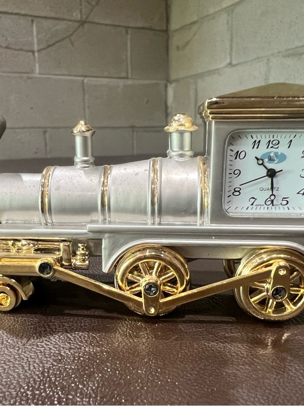 Silver and Gold toned Train Wall Decor Clock - Unbranded
